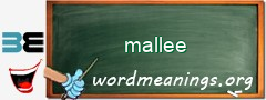 WordMeaning blackboard for mallee